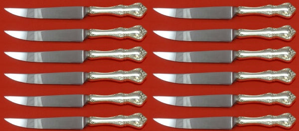 Debussy by Towle Sterling Silver Steak Knife Custom Set 12 pcs 8 1/4"