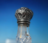 Sterling Silver and Cut Crystal Perfume Bottle c.1920 4 1/2" (#5382)