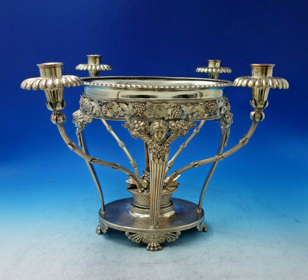 English Georgian Sterling Silver Epergne London 1812 Art Nouveau Women (#6127)