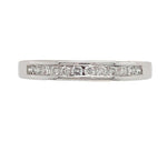 14k White Gold Channel Set .16cttw Genuine Natural Diamond Wedding Band (#J6906)