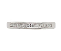 14k White Gold Channel Set .16cttw Genuine Natural Diamond Wedding Band (#J6906)