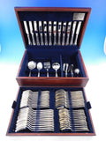 Victorian Bead by Carrs Sterling Silver Flatware Set Service 67 pc in Box Dinner