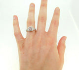 14k Gold .62ct Asscher Pink Genuine Natural Morganite and Diamond Ring (#J5102)
