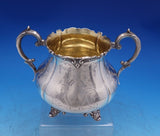 Robert Harper English Victorian Sterling Silver Tea Set 4pc w/Bird SP Tray #7043