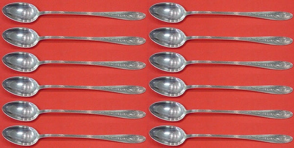 Wedgwood by International Sterling Silver Iced Tea Spoon Set 12 pieces 7 1/2"