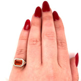 1.09ct Genuine Natural Citrine 10k Yellow Gold Filigree Ring Jewelry (#J5754)