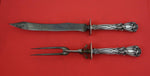 Iris by Durgin-Gorham Sterling Roast Carving Set knife 14 1/2" fork 11 7/8"
