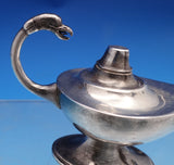 English Estate Sterling Silver Lighter in Oil Lamp Form w/ Eagle Handle (#8542)