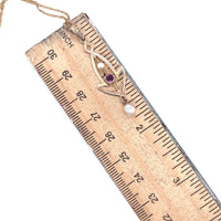 10k Yellow Gold Victorian Lavaliere Pendant with Purple Paste Stone (#J4958)