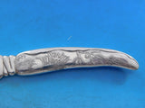 Lap Over Edge Acid Etched Tiffany Sterling Silver Fish Knife Sea Grasses 7 7/8"