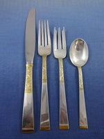 Golden Scroll by Gorham Sterling Silver Flatware Set for 8 Service 34 Pieces