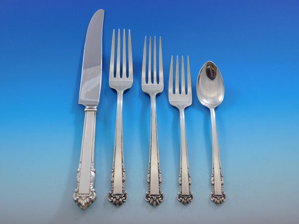 English Shell by Lunt Sterling Silver Flatware Set for 12 Service 63 pcs Dinner