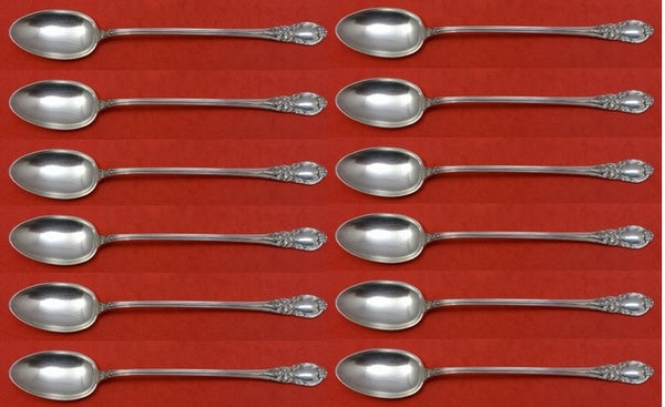 American Victorian by Lunt Sterling Silver Iced Tea Spoon Set 12 pieces 7 1/4"