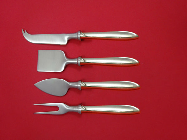 Silver Rhythm by International Sterling Cheese Serving Set 4 Piece HHWS  Custom