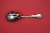 Chrysanthemum by Shiebler Sterling Silver Berry Spoon w/ pie crust bowl 9"