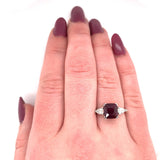Platinum 3.27 Carat Cushion Cut Genuine Natural Ruby Ring Jewelry (#J5655)