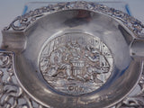 Dutch .833 Silver Ash Tray w/Pierced Rim and Figural Scene 3 3/4" x 1/2" (#4259)