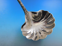 Antique Engraved by Tiffany and Co Sterling Silver Soup Ladle Fluted 11 1/2"