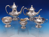 Les Cinq Fleurs by Reed and Barton Sterling Silver Tea Set 5pc #123 (#8042)