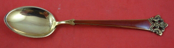 Anitra by Th. Olsens Silver Demitasse Spoon Red Enamel Vermeil 3 3/4"