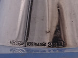 Shiebler Sterling Silver Dinner Bell w/ Wood Handle #23D 3 1/4" x 2 3/8" (#8732)