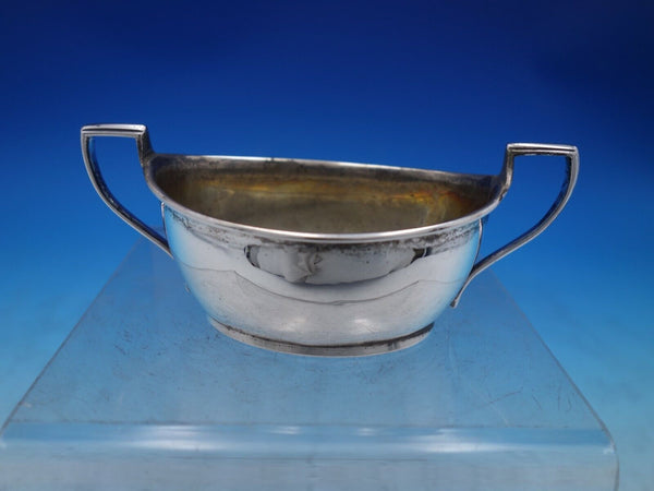 English Georgian Sterling Silver Salt Cellar Master GW Interior w/ Handles #6845