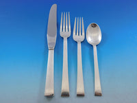 Continental by International Sterling Silver Flatware Service for 12 Set 77 pcs