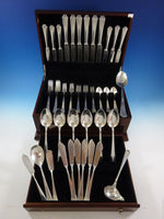 Pyramid by Lutz & Weiss German 800 Silver Dinner Flatware Set Service 58 PC Deco