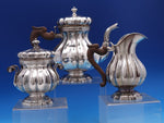 Torchon by Buccellati Italian Sterling Silver Tea Set 3pc (#8501) Beautiful!
