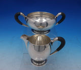 Hermann Danish Sterling Silver Tea Set 5pc with Ebony #X52 (#5272)