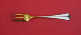 Town Hall by David Andersen Danish .830 Silver Pastry Fork w/white enamel 5 3/4"