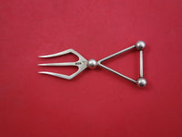 English Victorian Sterling Silver Bread Fork art deco bars & balls 1895 5 5/8"