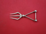 English Victorian Sterling Silver Bread Fork art deco bars & balls 1895 5 5/8"