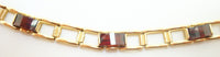14k Gold Specialty Barrel Cut Genuine Natural Garnet Bracelet (#J2569)