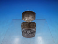 Dutch .833 Silver Box with Band of Stamped Design 1 5/8" x 1 3/8" (#6693)