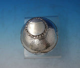 English Sterling Silver Dresser Jar Hand Hammered with Cut Crystal (#5480)