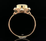 Victorian 10k Rose Gold Australian Opal Ring Cigar Band Size 5.25 (#J6578)