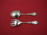 Mille Fleurs by International Sterling Silver Salad Serving Set AS 8 1/2"
