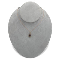 10k Victorian Rose Gold Genuine Amethyst Pendant w/14k Rose Gold Chain (#J7098)