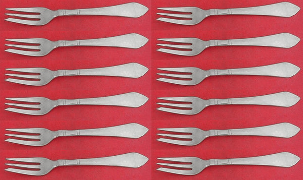Continental by Georg Jensen Sterling Silver Pastry Fork #043 Set of 12pcs 5 5/8"