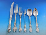 Violet by Wallace Sterling Silver Flatware Service for 12 Set 77 pcs no monogram