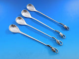 Blossom by Georg Jensen Sterling Silver Iced Tea Spoons Set of 4 Old GI Hallmark