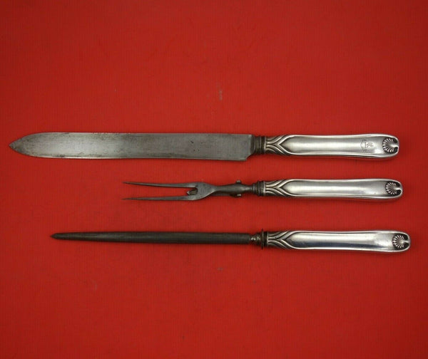 Palm by Tiffany and Co Sterling Silver Roast Carving Set 3pc with McKay Crest