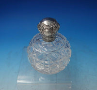 J.G. and S. English Sterling Silver Dresser Jar with Cut Crystal 5 1/2" (#5908)