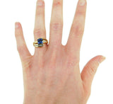 1ct Cushion Cut Genuine Natural Tanzanite Ring with Diamonds (#J830)