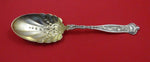 Dresden by Whiting Sterling Silver Salad Serving Spoon Gold Washed 9" Heirloom