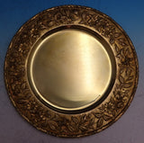 Repousse by Kirk Sterling Silver Vermeil Gold Charger Plate #36 11" #2711