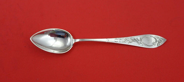 Norwegian Sterling Silver Coffee Spoon brite-cut frosted by Th. Ystade 5"