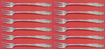 Stradivari by Wallace Sterling Silver Cocktail Fork Set 12 pcs 5 1/2"