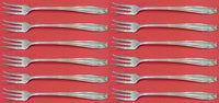 Stradivari by Wallace Sterling Silver Cocktail Fork Set 12 pcs 5 1/2"